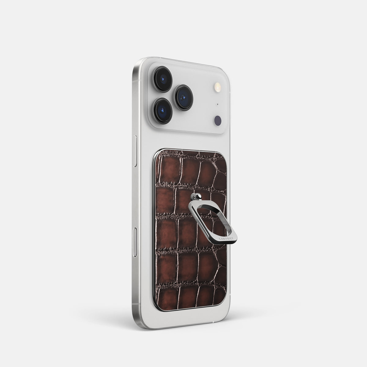 MagSafe Ring For iPhone 17 Pro In Patina Alligator -1 | Havana-Brown-Steel