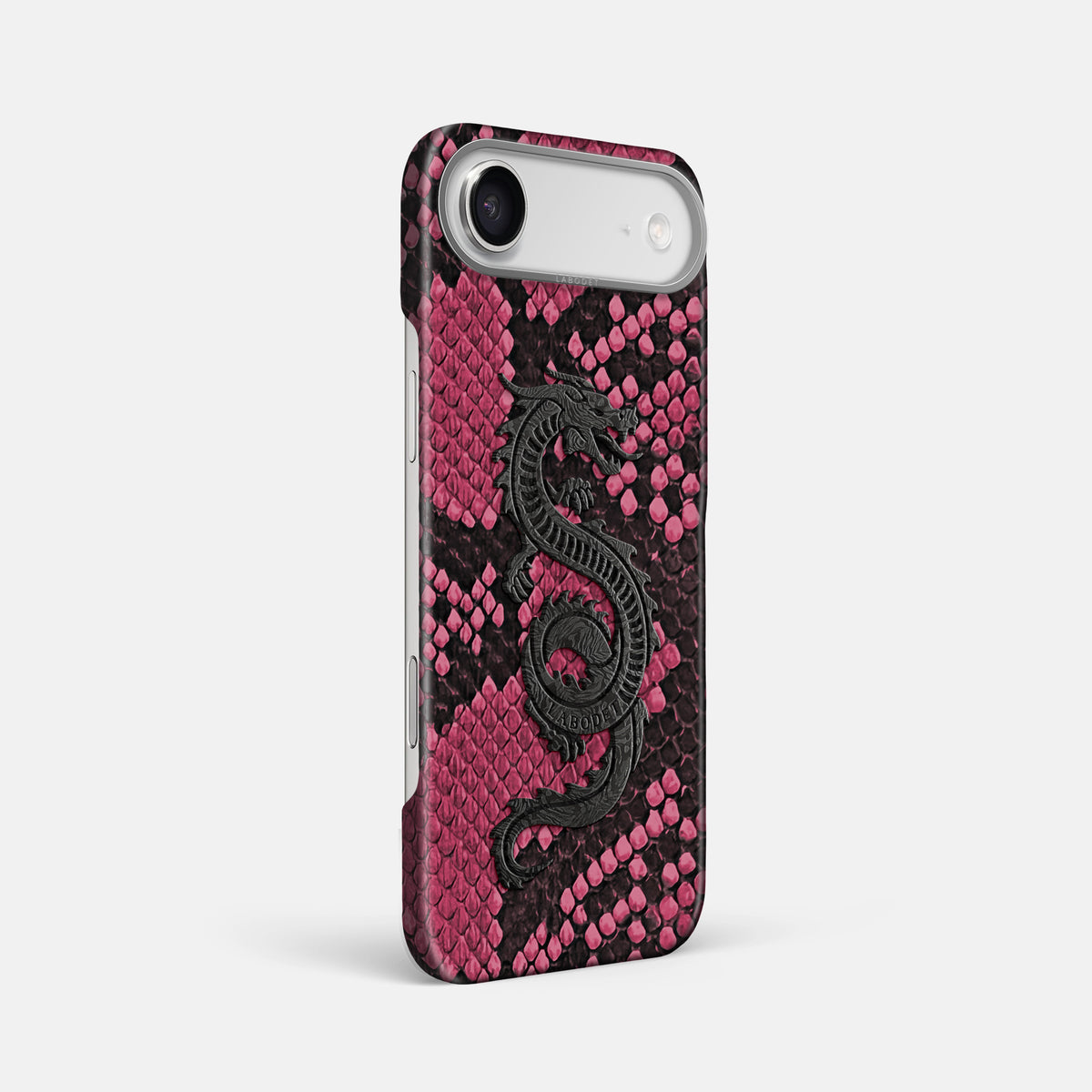 Classic Case With Carbon Dragon For iPhone 17 Air In Deluxe Python -2 | Burgundy-Steel