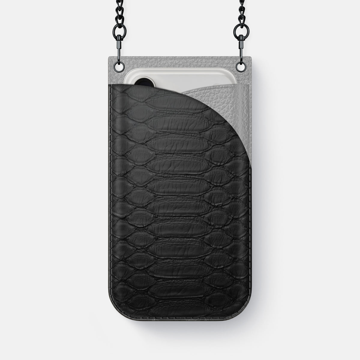 Crossbody Bag For iPhone 17 Air In Python -1 | Black-Black
