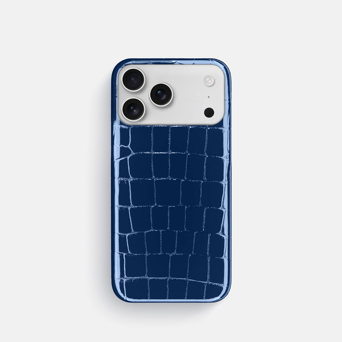 Slim Case For iPhone 17 Pro In Shiny Alligator -1 | Mediterranean