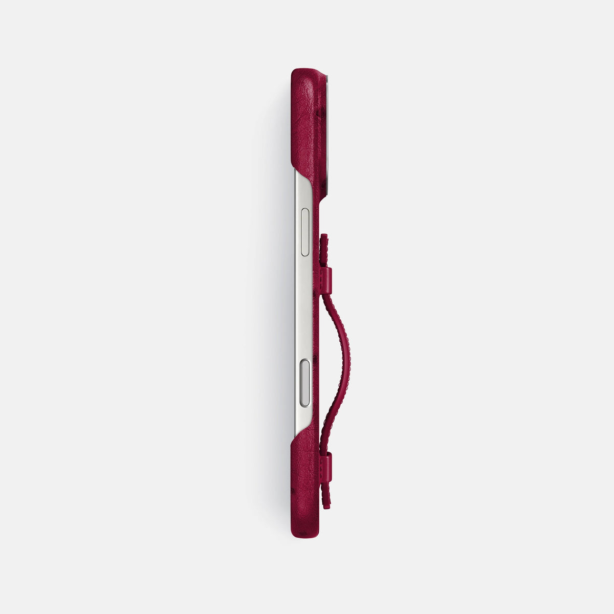 Handle Case For iPhone 18 Pro Max In Ostrich -3 | Bordeaux-Steel