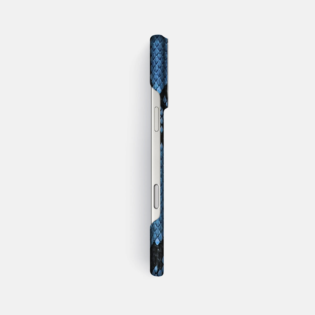 Classic Case For iPhone 17 Pro Max In Deluxe Python -3 | Blue-Jeans-Steel