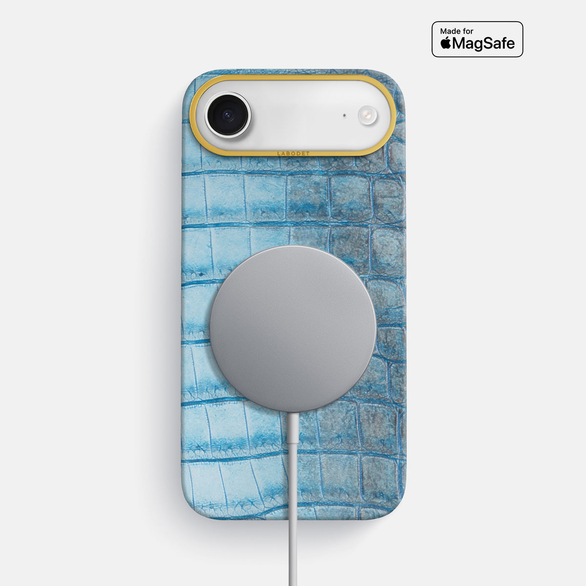Classic Case For iPhone 17 Air In Himalayan Crocodile -4 | Ice-Blue-Gold