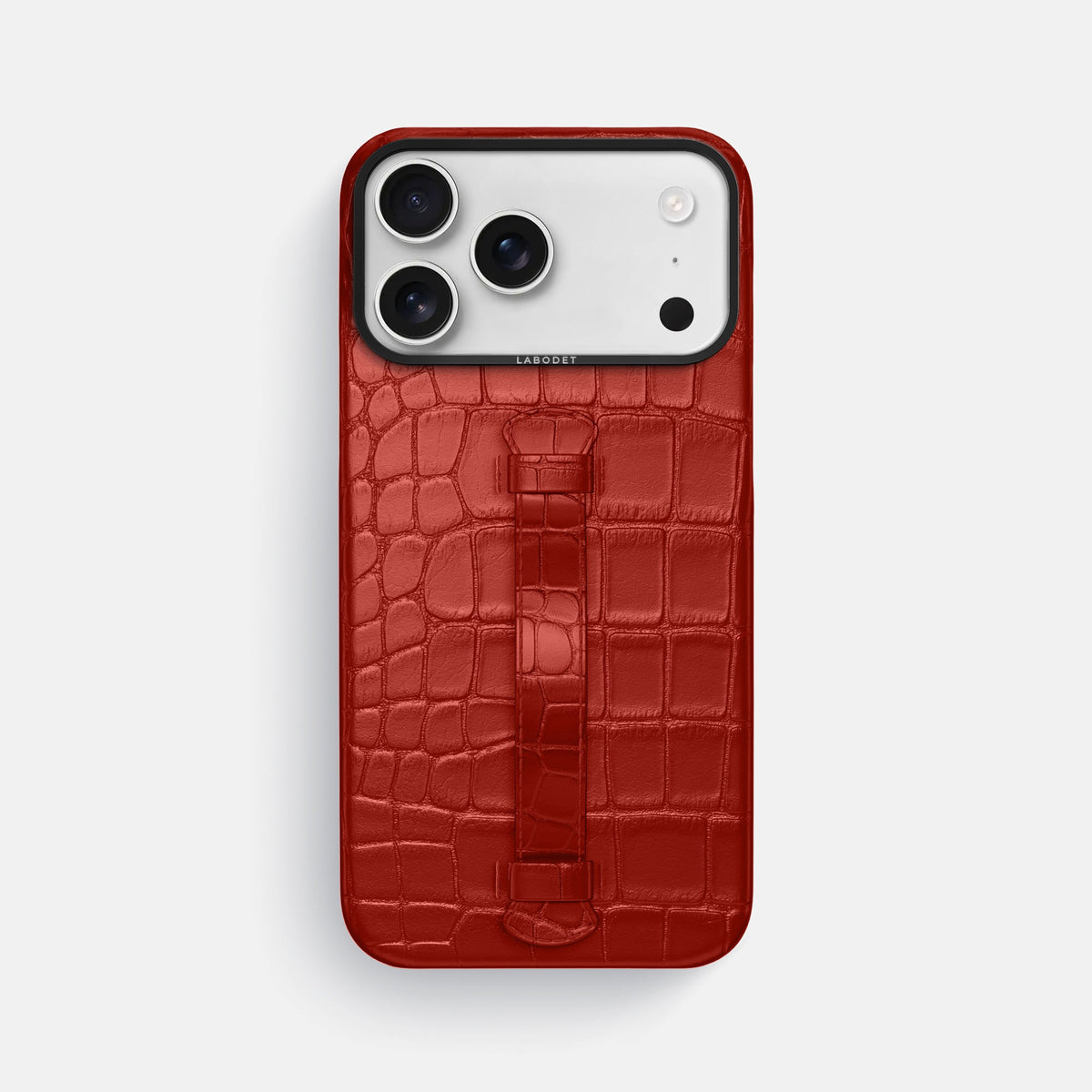 Center Handle For iPhone 18 Pro Max In Alligator -2 | Red-Black