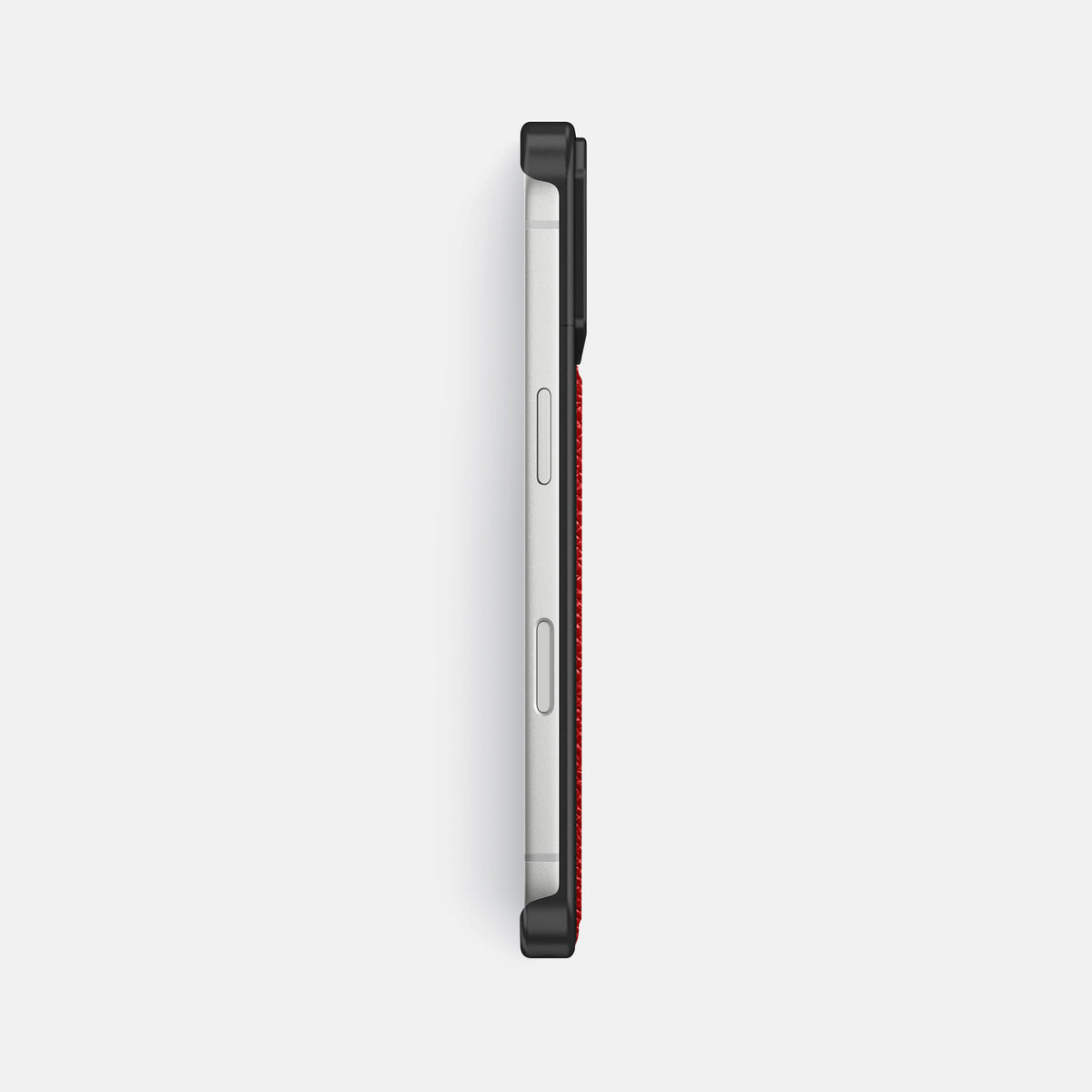 Metal Case For iPhone 17 Pro Max In Epsom-Style Calf -3 | Red-Black