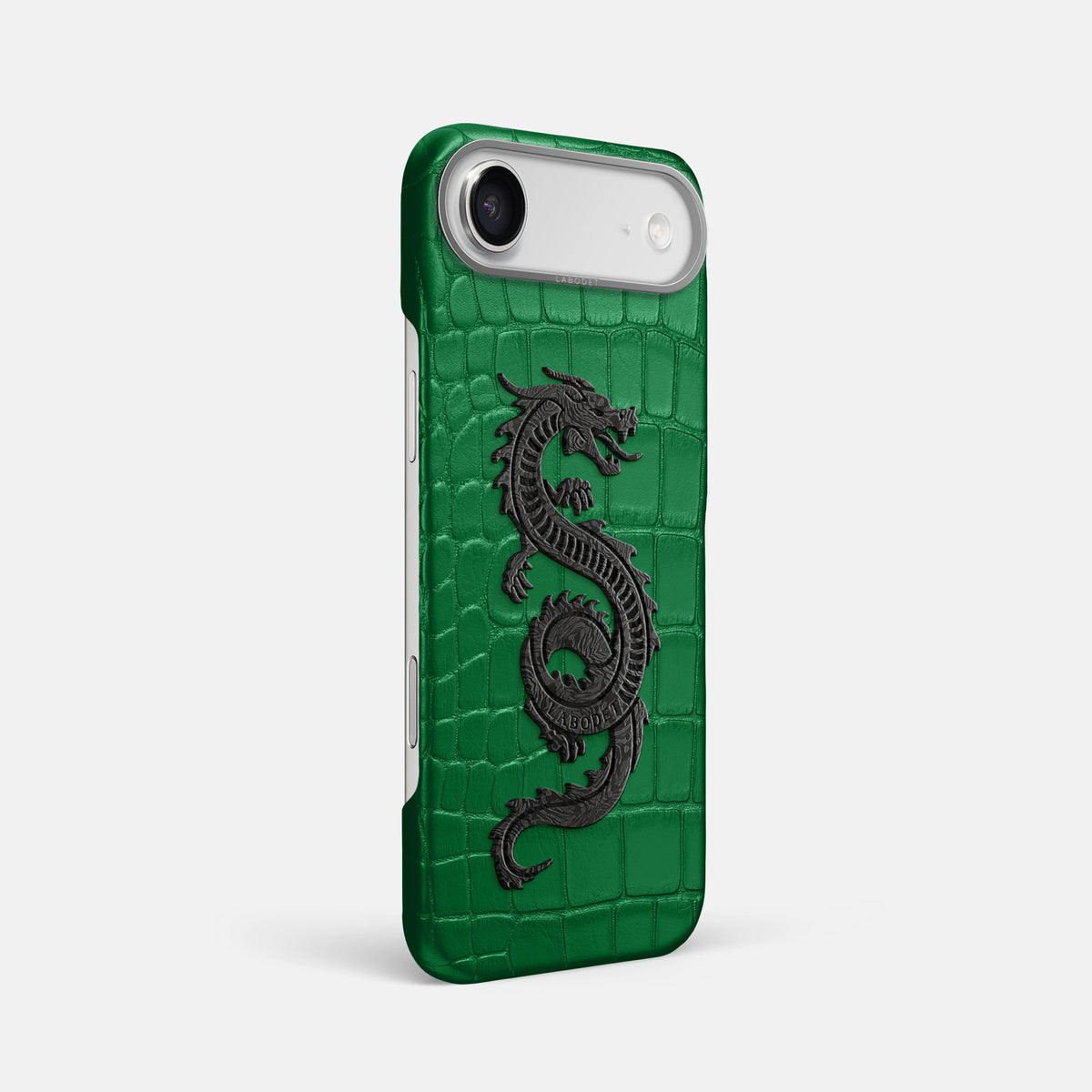 Classic Case With Carbon Dragon For iPhone 17 Air In Alligator -2 | Forest-Green-Steel