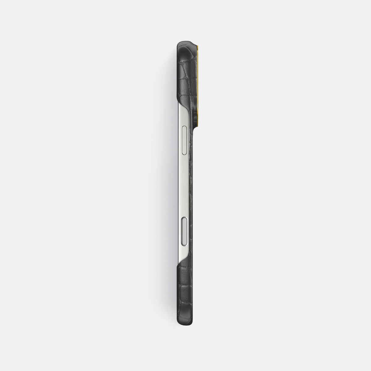 Classic Case For iPhone 18 Pro Max In Alligator -3 | Grey-Gold