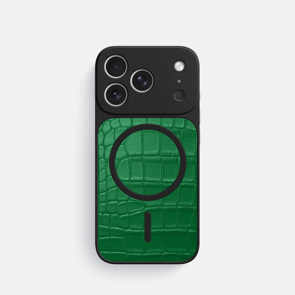 MagSafe Mask For iPhone 17 Pro In Alligator -3 | Forest-Green