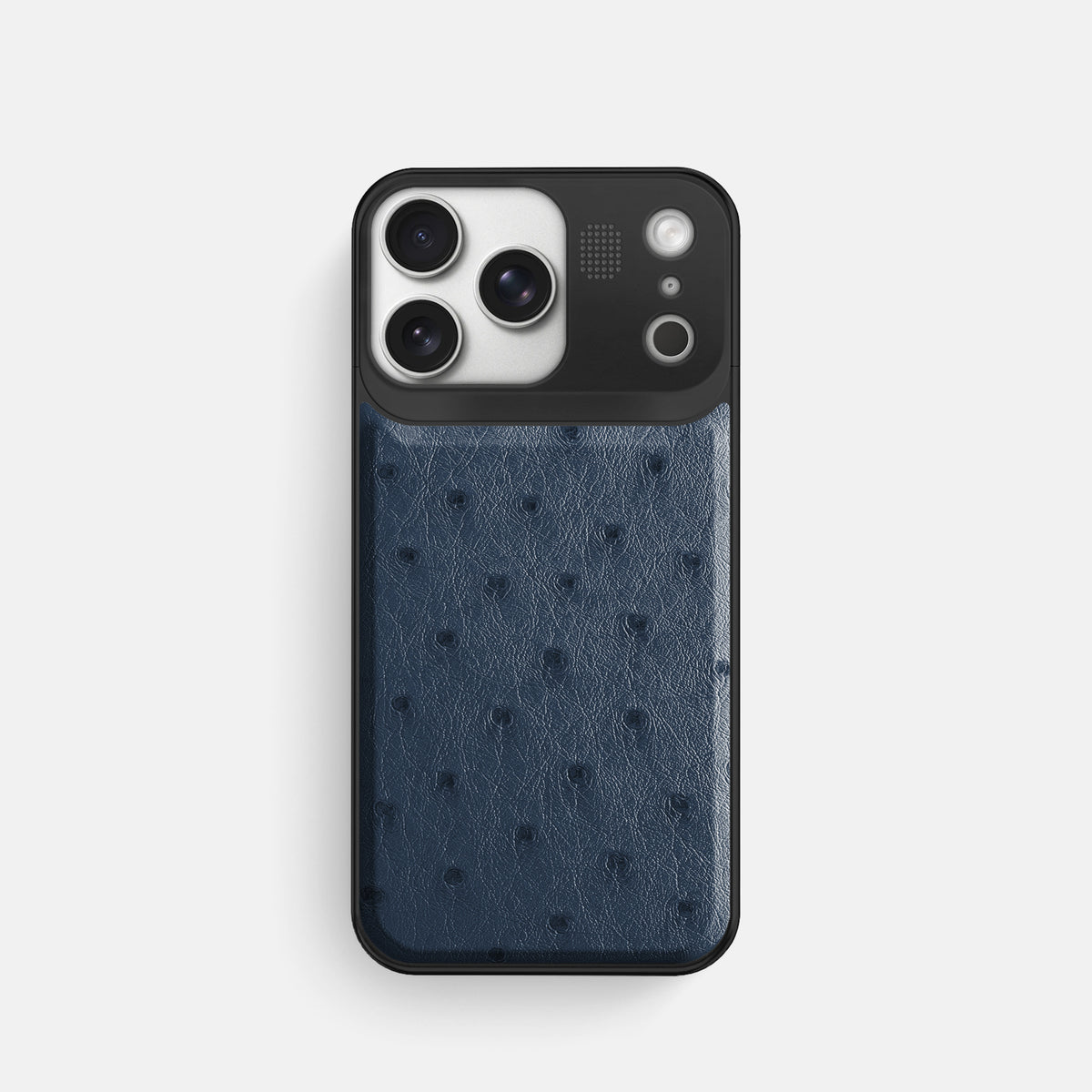 Metal Case For iPhone 17 Pro In Ostrich -1 | Navy-Blue-Black