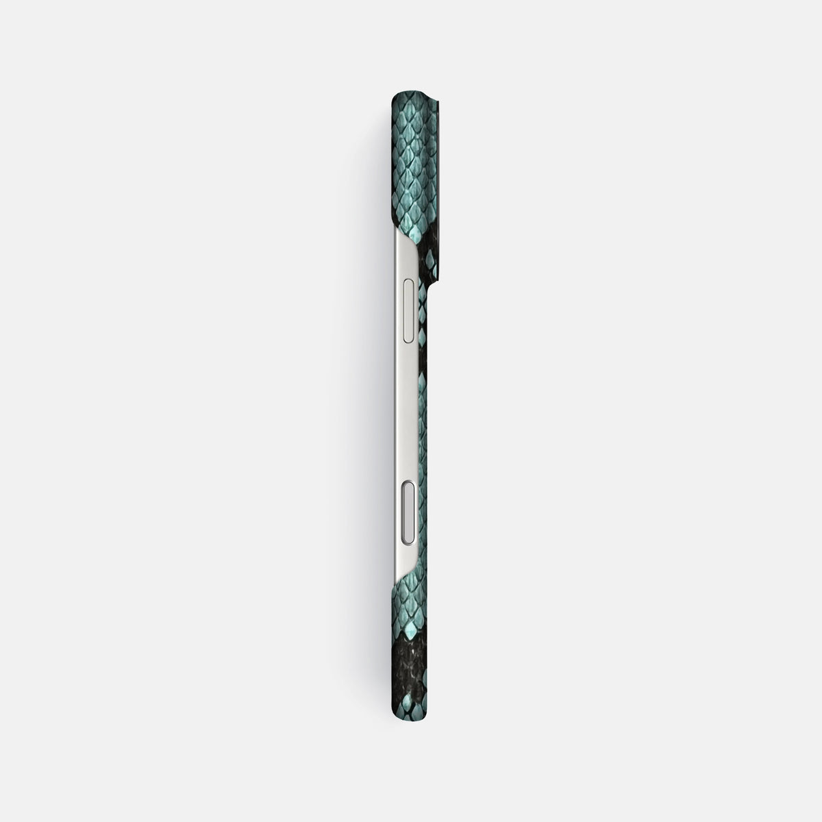 Classic Case For iPhone 17 Pro Max In Deluxe Python -3 | Blue-Lagoon-Black