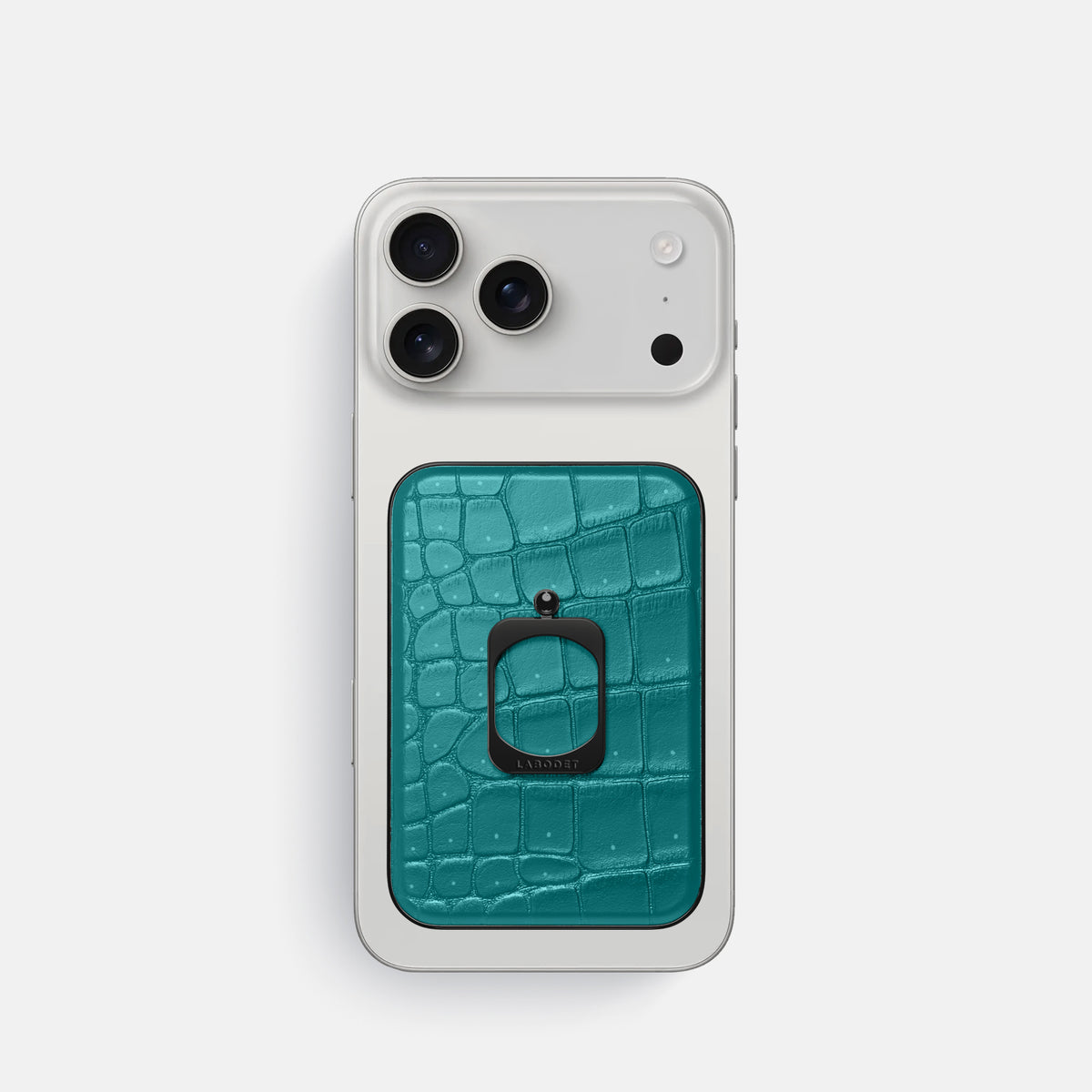 MagSafe Ring For iPhone 17 Pro In Porosus Crocodile -2 | Celadon-Black