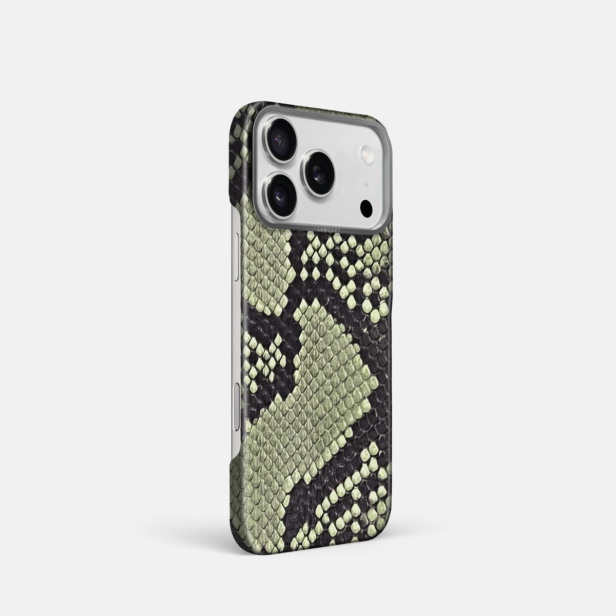 Classic Case For iPhone 17 Pro In Deluxe Python -2 | Army-Green-Steel