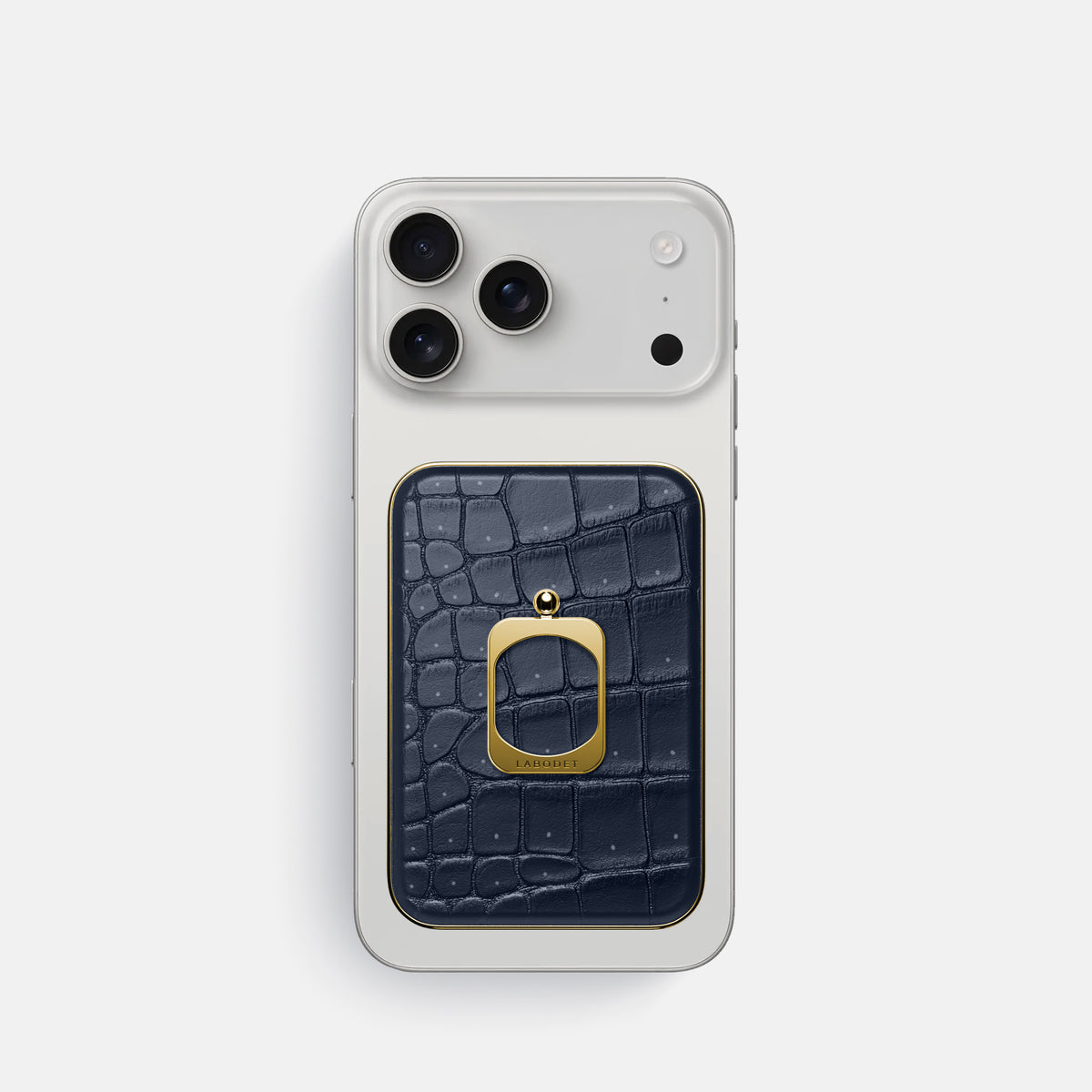 MagSafe Ring For iPhone 17 Pro In Porosus Crocodile -2 | Deep-Blue-Sea-Gold