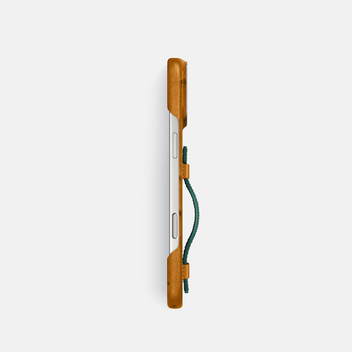Handle Case Coloré For iPhone 17 Pro In Ostrich -3 | Chestnut-Steel