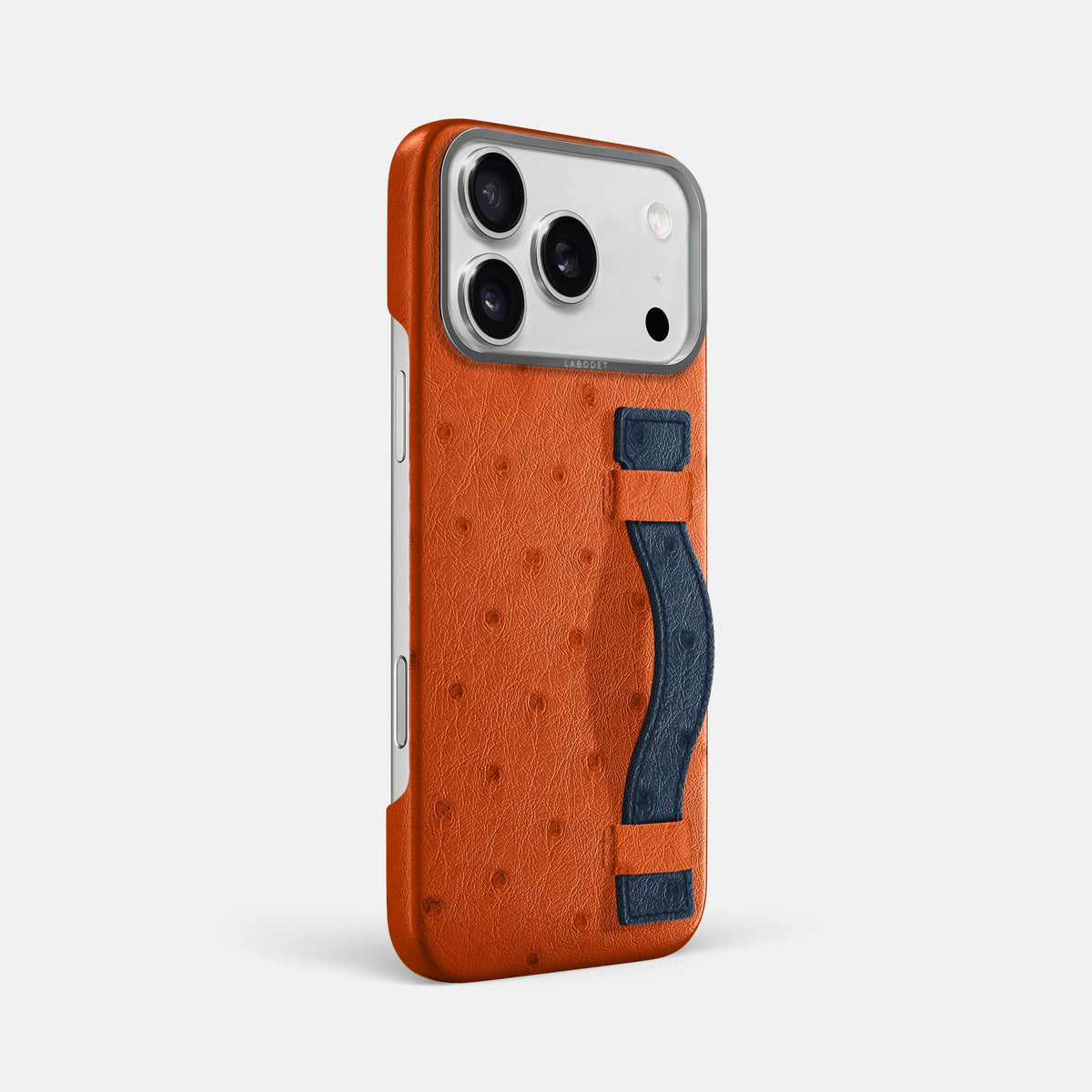 Handle Case Coloré For iPhone 18 Pro Max In Ostrich -2 | Orange-Steel