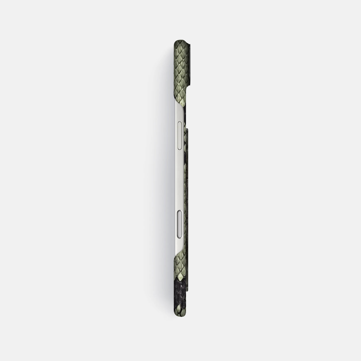 Classic Case With Carbon Dragon For iPhone 17 Air In Deluxe Python -3 | Army-Green-Black