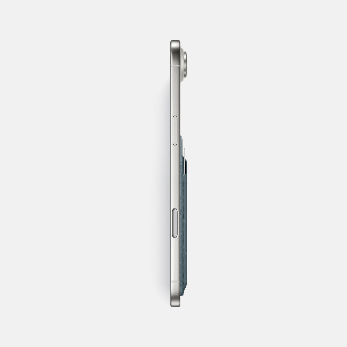 MagSafe Wallet For iPhone 17 Air In Porosus Crocodile -3 | Denim