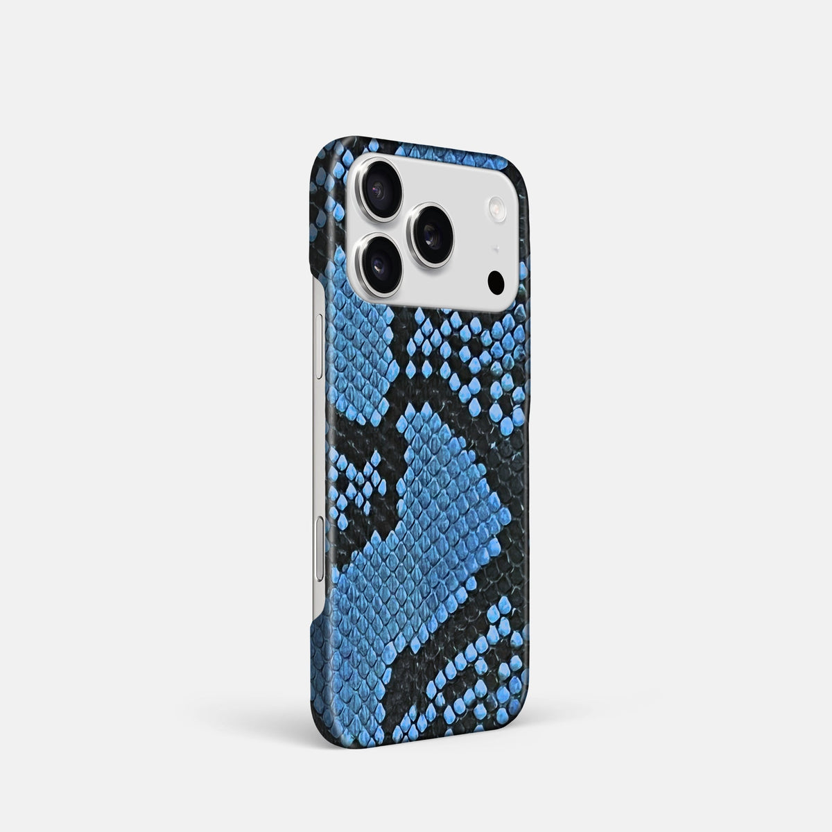 Slim Case For iPhone 18 Pro In Deluxe Python -2 | Blue-Jeans