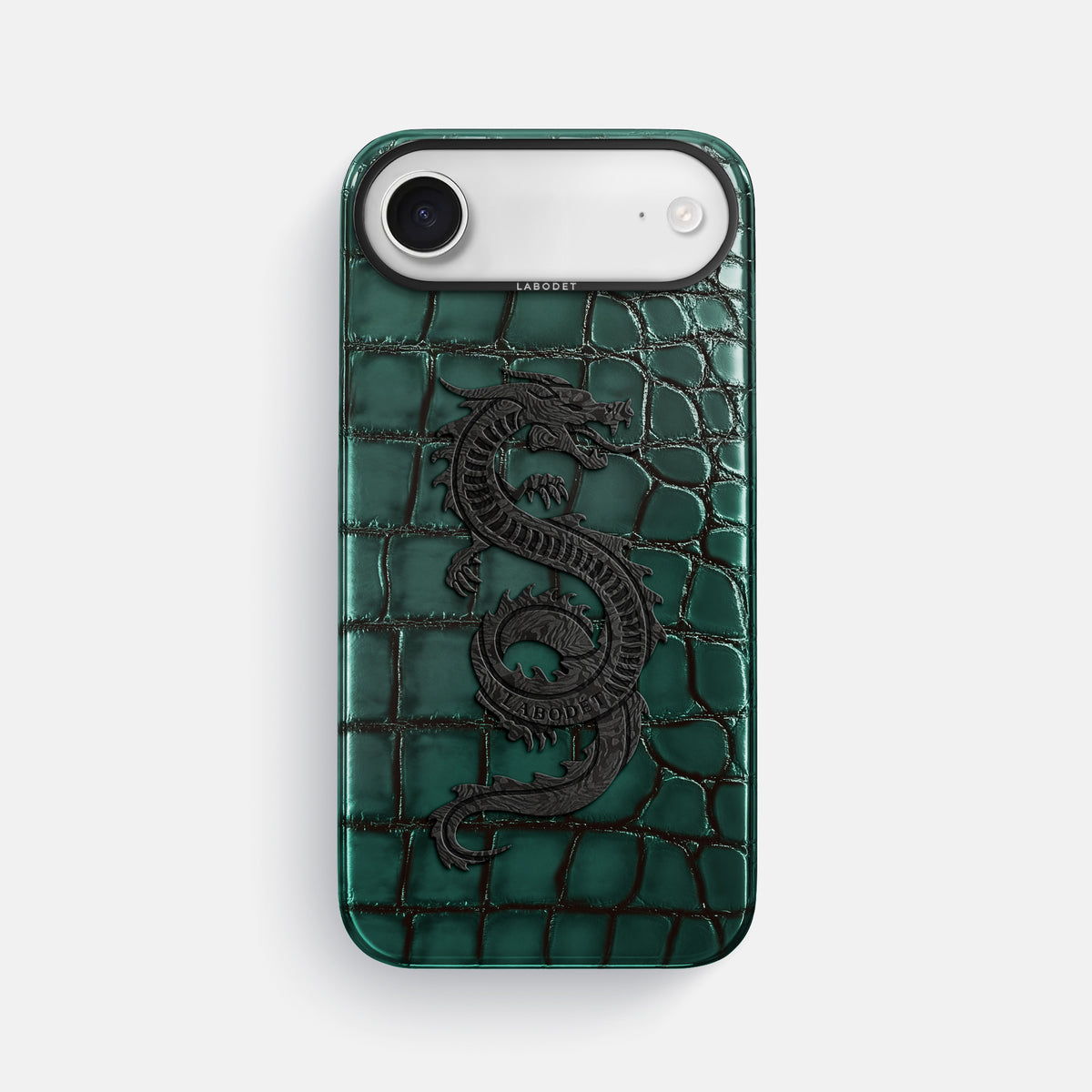 Classic Case With Carbon Dragon For iPhone 17 Air In Patina Alligator -1 | Green-Black