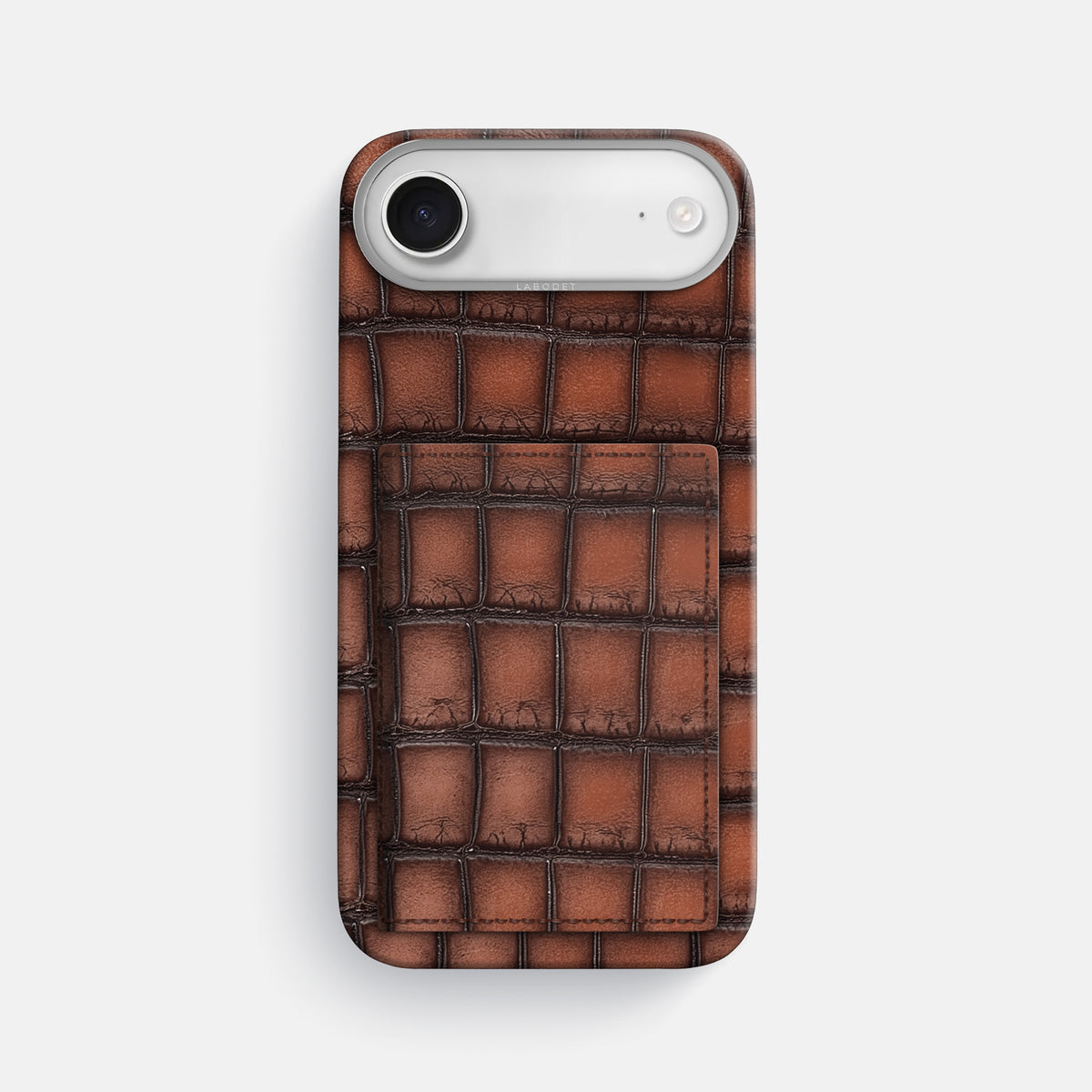 Bi-Fold Case For iPhone 17 Air In Patina Alligator -1 | Baobab-Steel