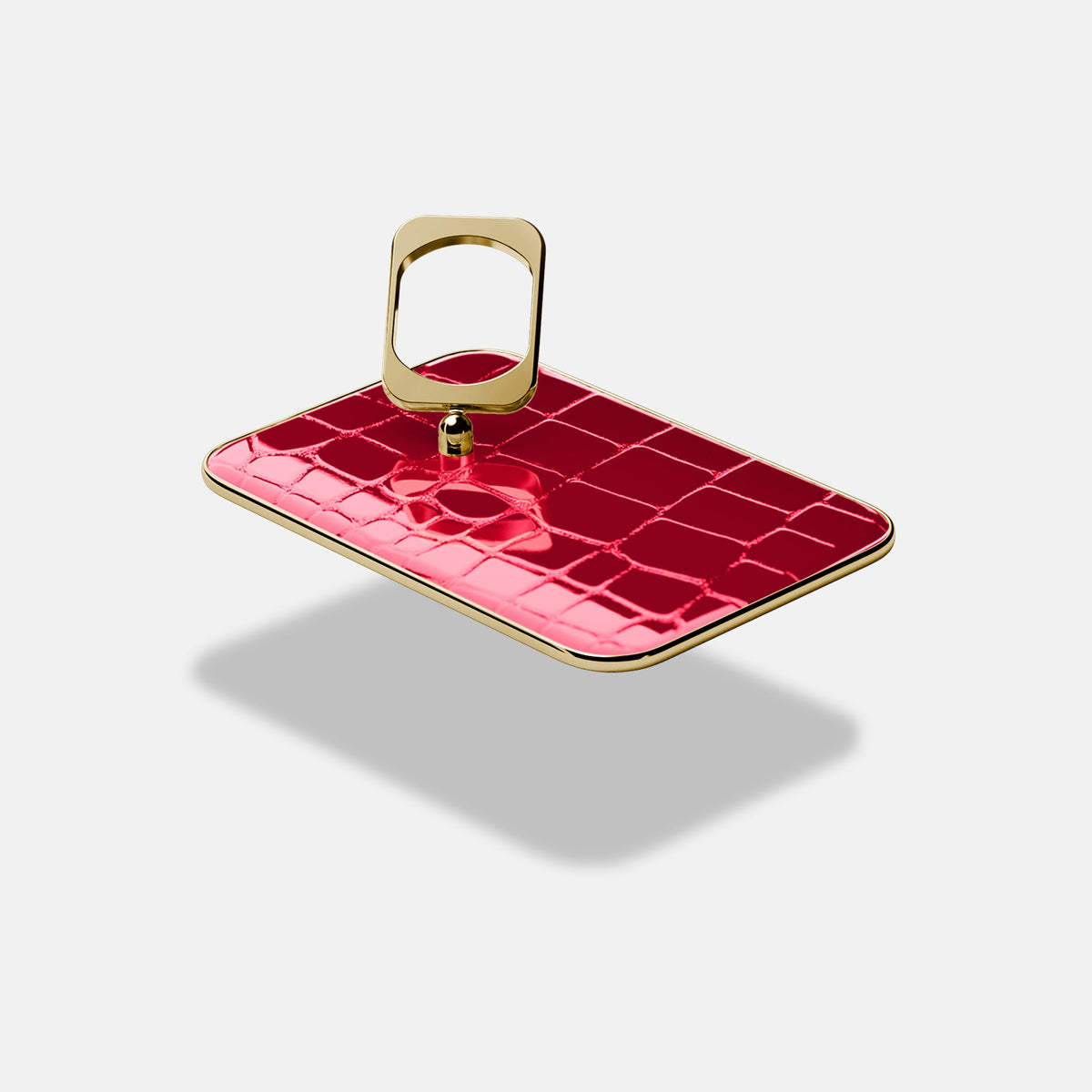 MagSafe Ring For iPhone 18 Pro Max In Shiny Alligator -4 | Cherry-Gold