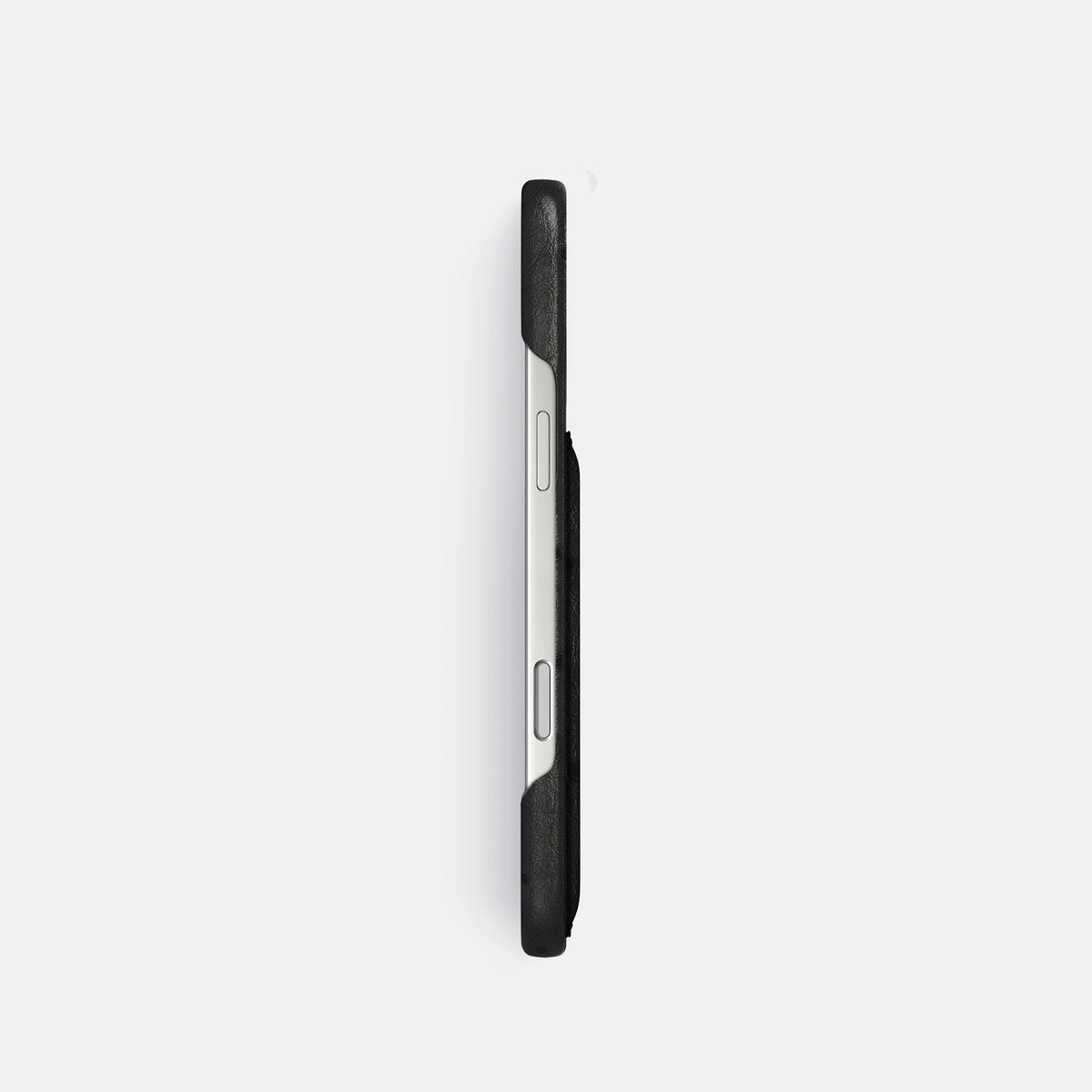 Slim Card Case For iPhone 17 Pro In Ostrich -3 | Black