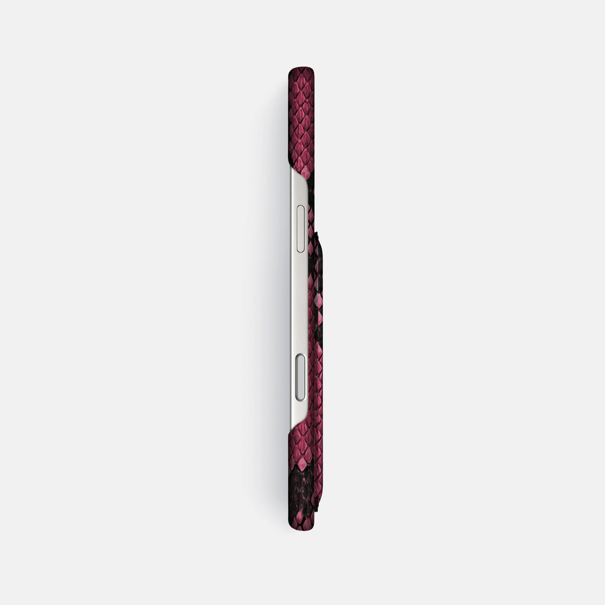 Slim Card Case For iPhone 18 Pro Max In Deluxe Python -3 | Burgundy