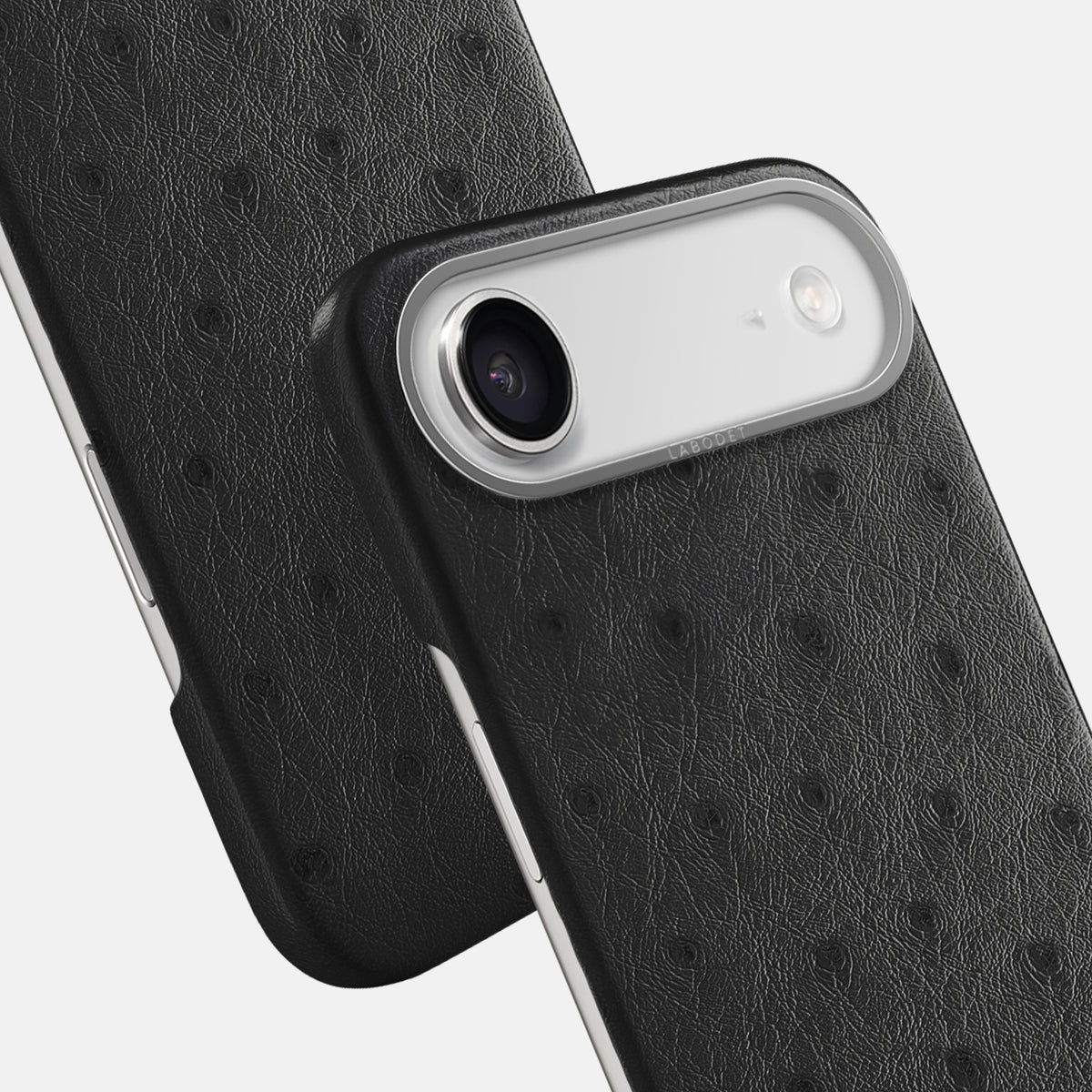Classic Case For iPhone 17 Air In Ostrich -6 | Black-Steel