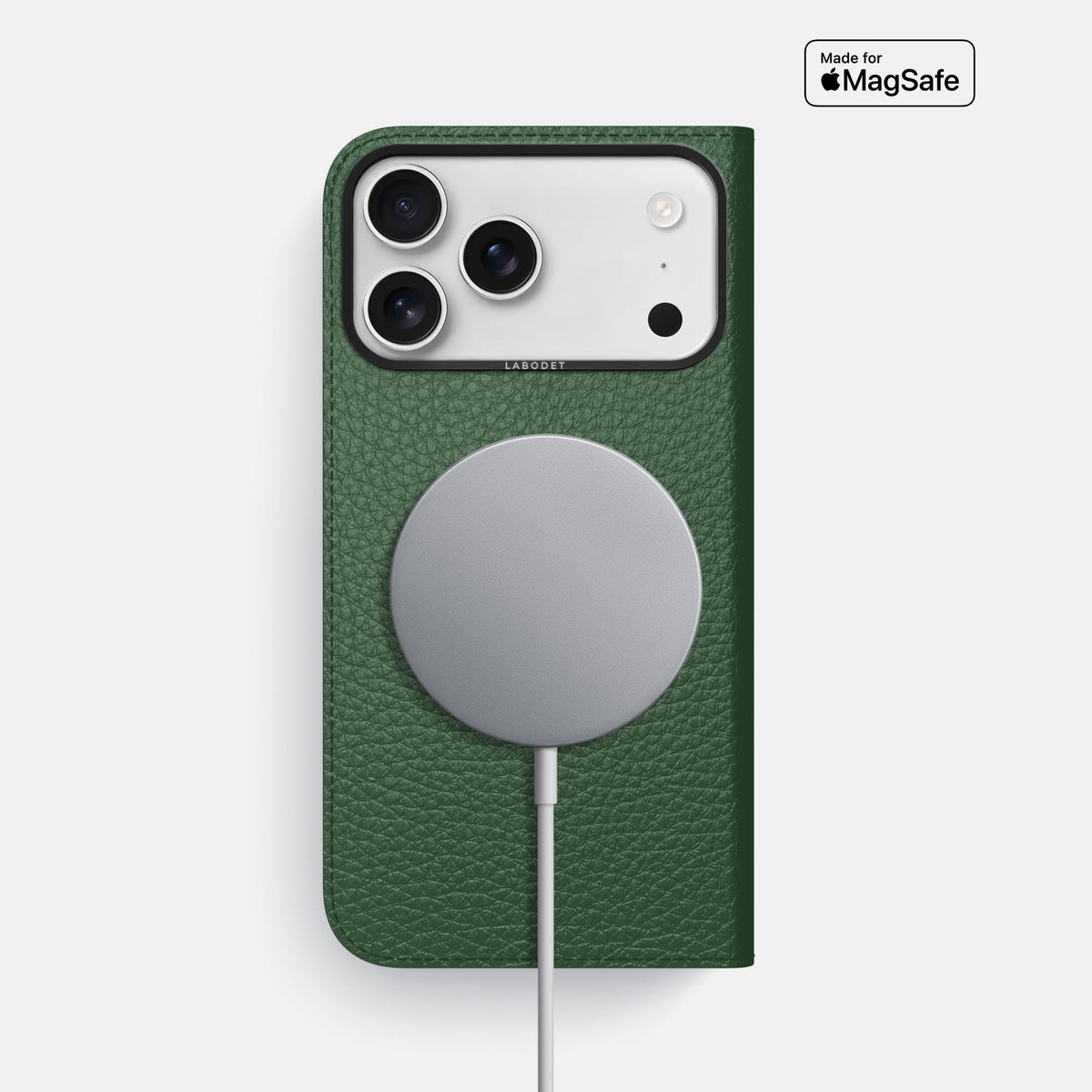 Folio Case For iPhone 18 Pro Max In Calf -3 | Dark-Green-Black