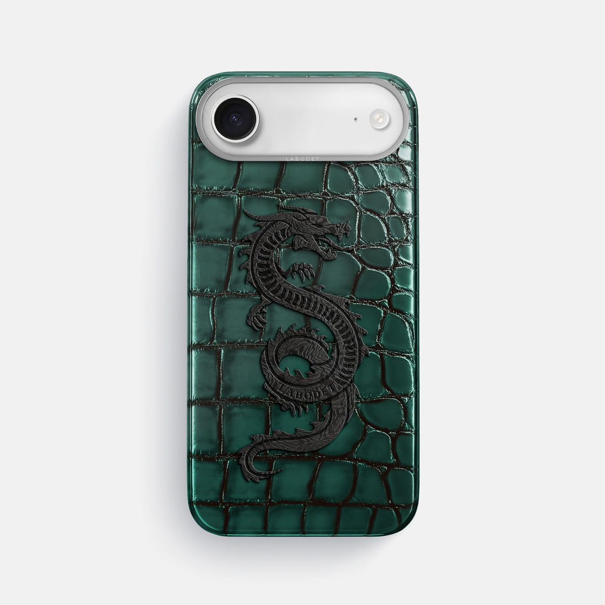 Classic Case With Carbon Dragon For iPhone 17 Air In Patina Alligator -1 | Green-Steel