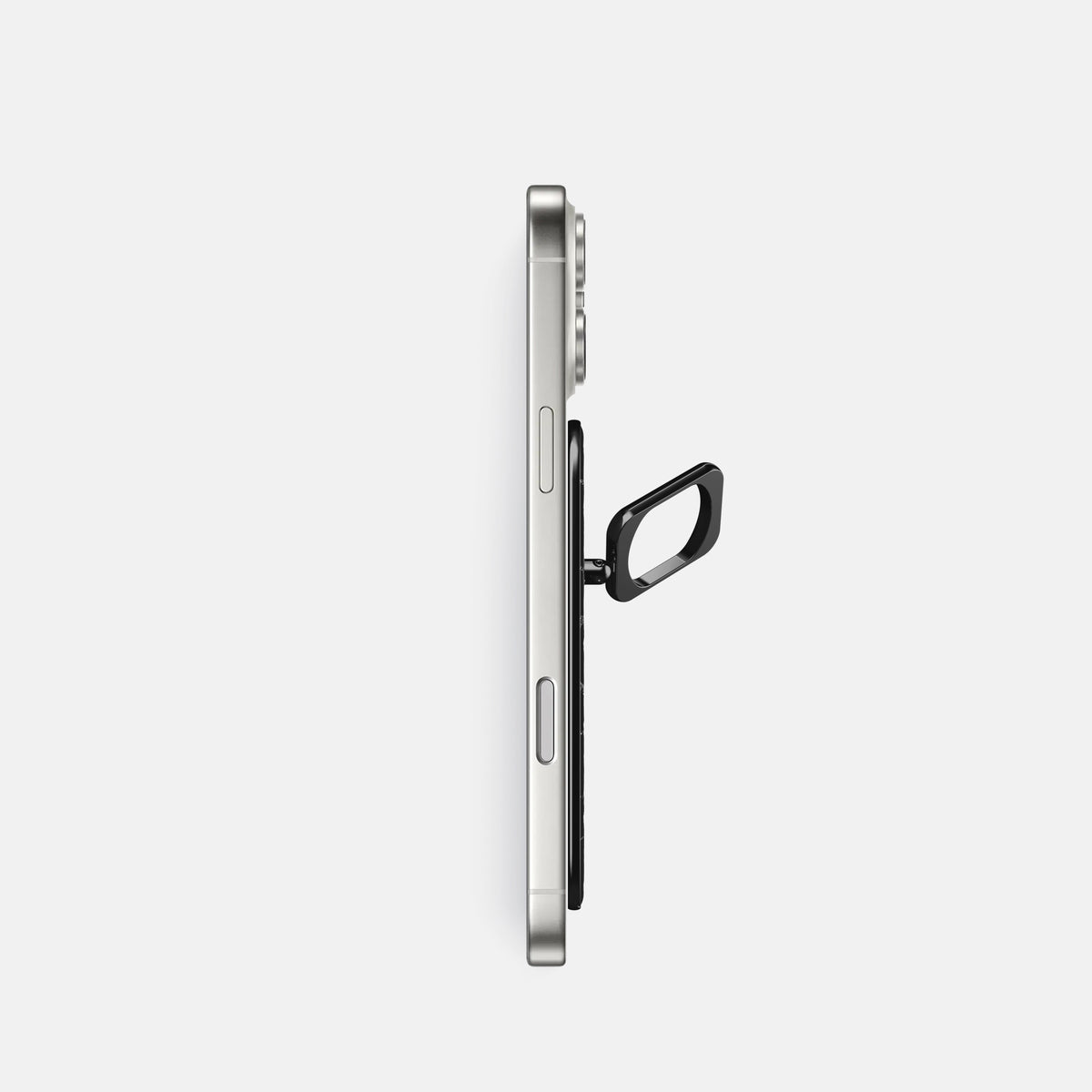 MagSafe Ring For iPhone 17 Pro In Shiny Alligator -3 | Black-Black