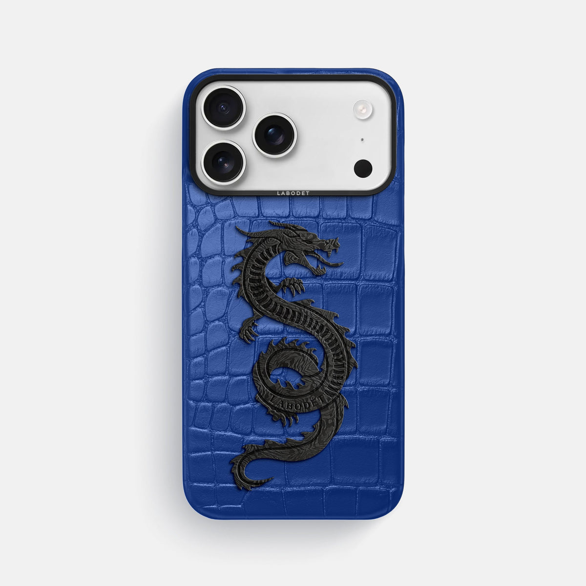 Classic Case With Carbon Dragon For iPhone 18 Pro Max In Alligator -1 | Royal-Blue-Black