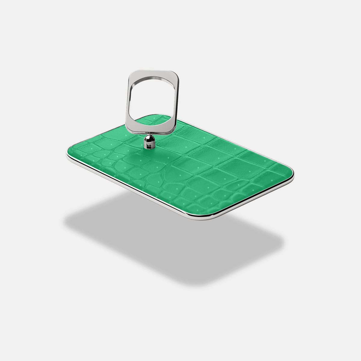 MagSafe Ring For iPhone 17 Pro Max In Porosus Crocodile -4 | Cactus-Green-Steel