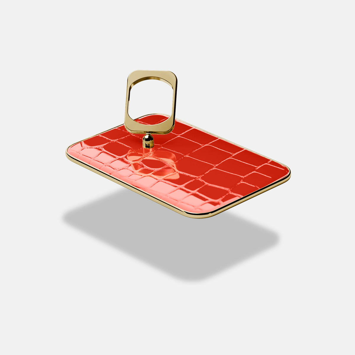 MagSafe Ring For iPhone 18 Pro In Shiny Alligator -4 | Coral-Orange-Gold