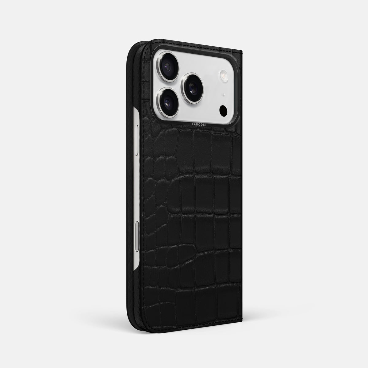 Folio Case For iPhone 17 Pro Max In Alligator -1 | Black-Black