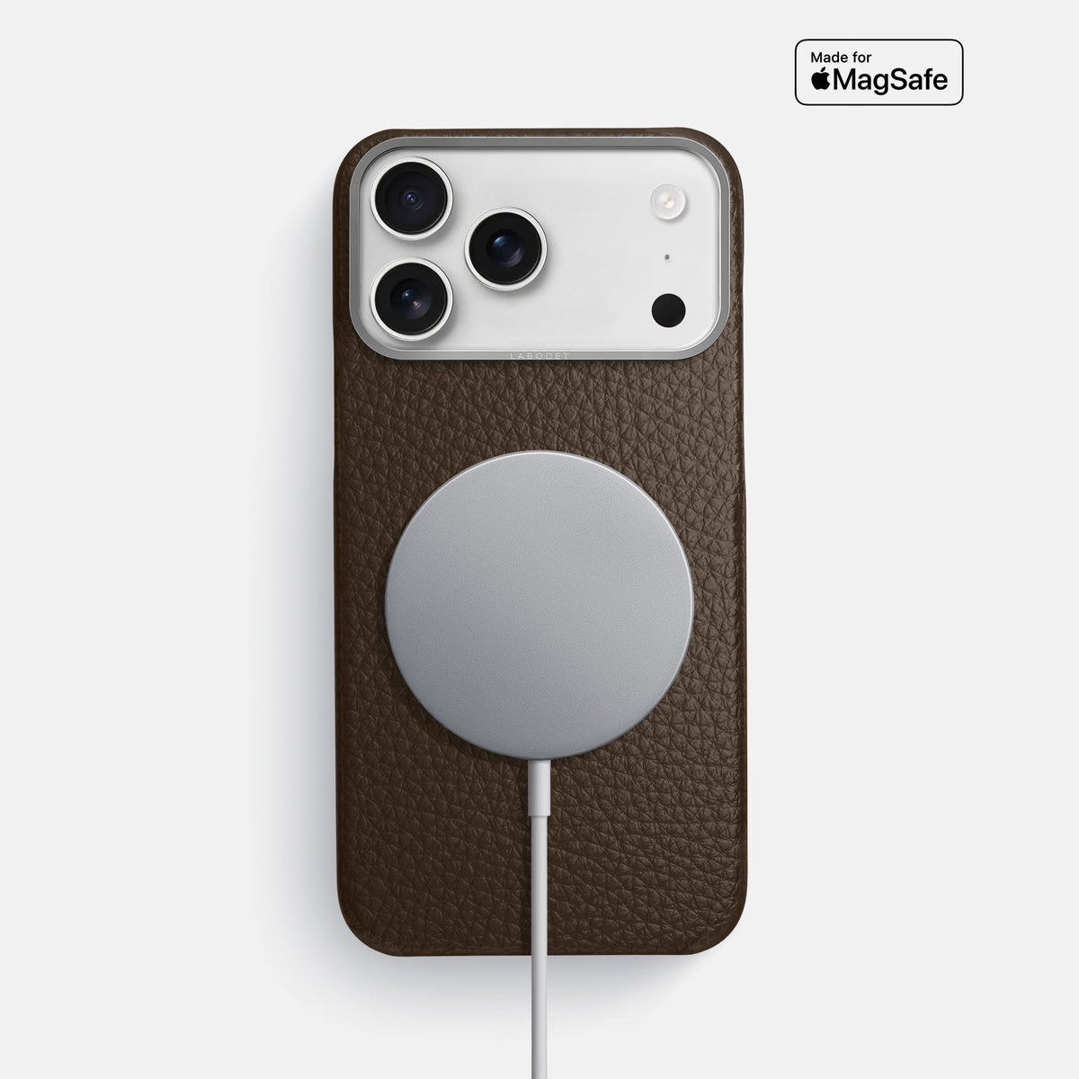 Classic Case For iPhone 18 Pro Max In Calf -5 | Dark-Brown-Steel