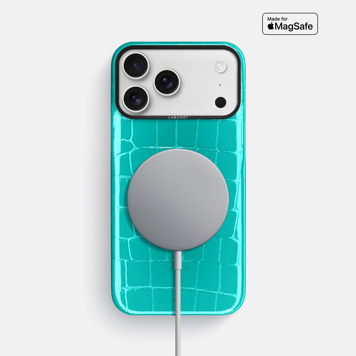 Classic Case For iPhone 17 Pro Max In Shiny Alligator -5 | Mint-Black