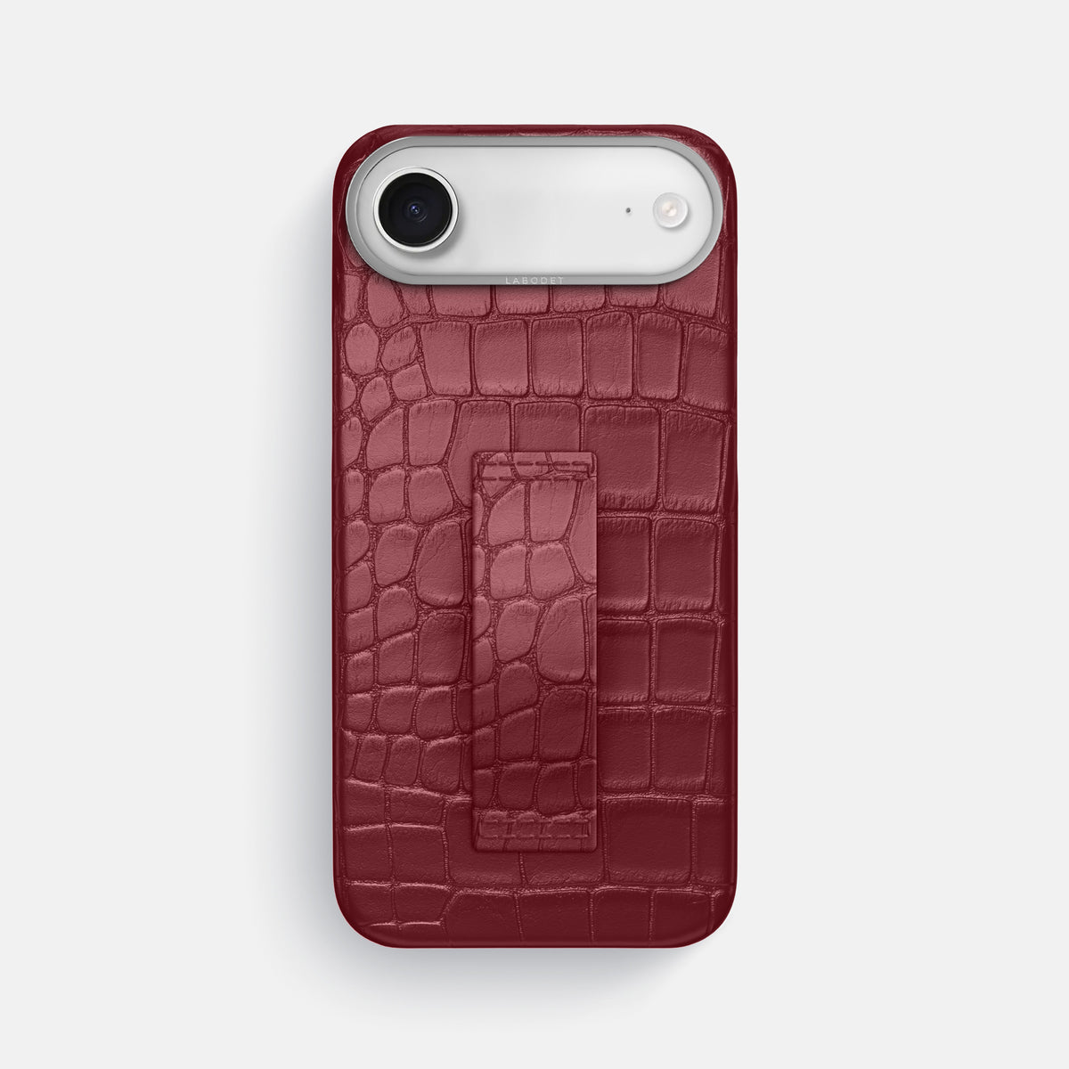 Finger Case For iPhone 17 Air In Alligator -1 | Burgundy-Steel