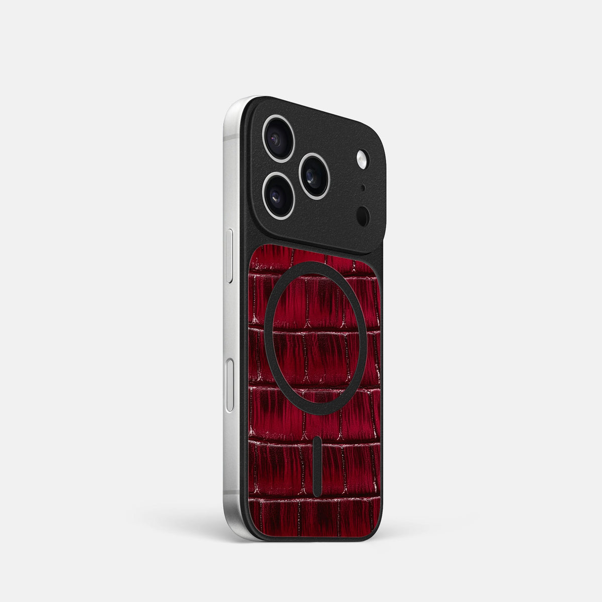 MagSafe Mask For iPhone 18 Pro In Patina Alligator -2 | Havana-Burgundy