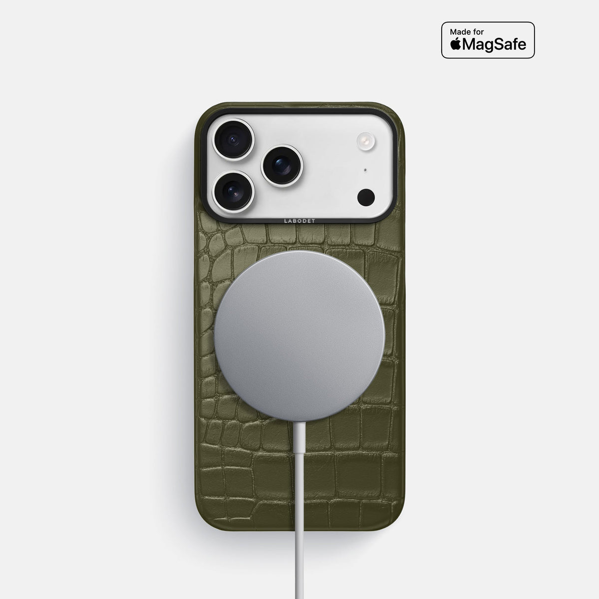 Classic Case For iPhone 18 Pro In Alligator -5 | Kaki-Green-Black