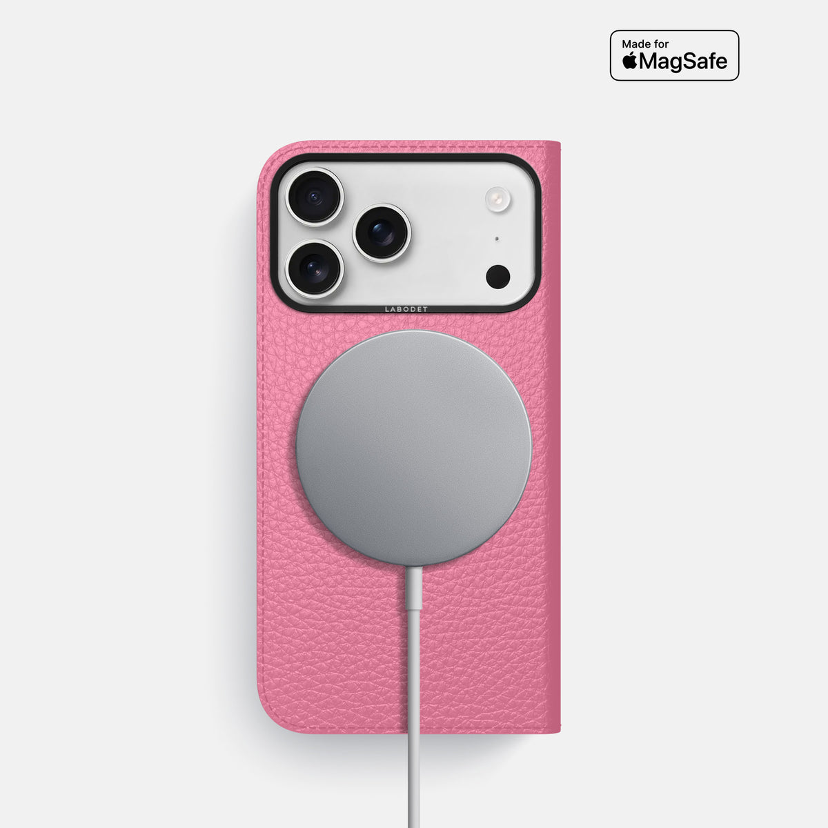 Folio Case For iPhone 17 Pro In Calf -3 | Pink-Black