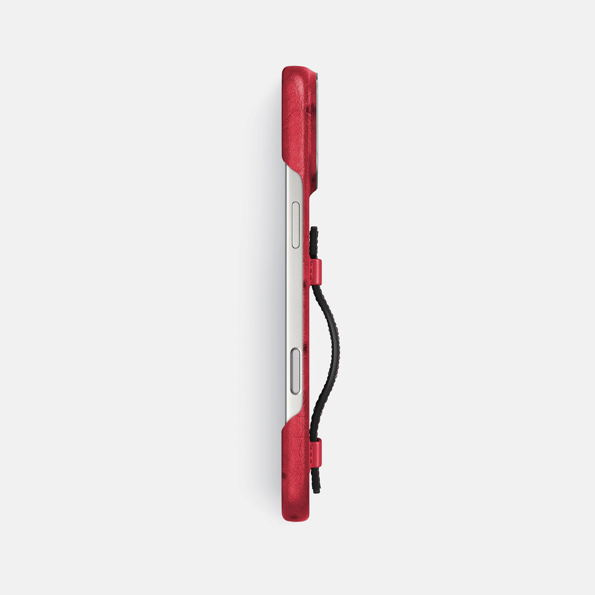 Handle Case Coloré For iPhone 18 Pro Max In Ostrich -3 | Red-Steel