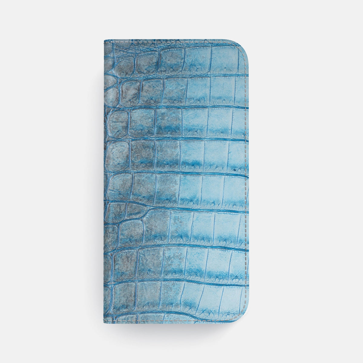 Folio Case For iPhone 18 Pro Max In Himalayan Crocodile -4 | Ice-Blue-Steel
