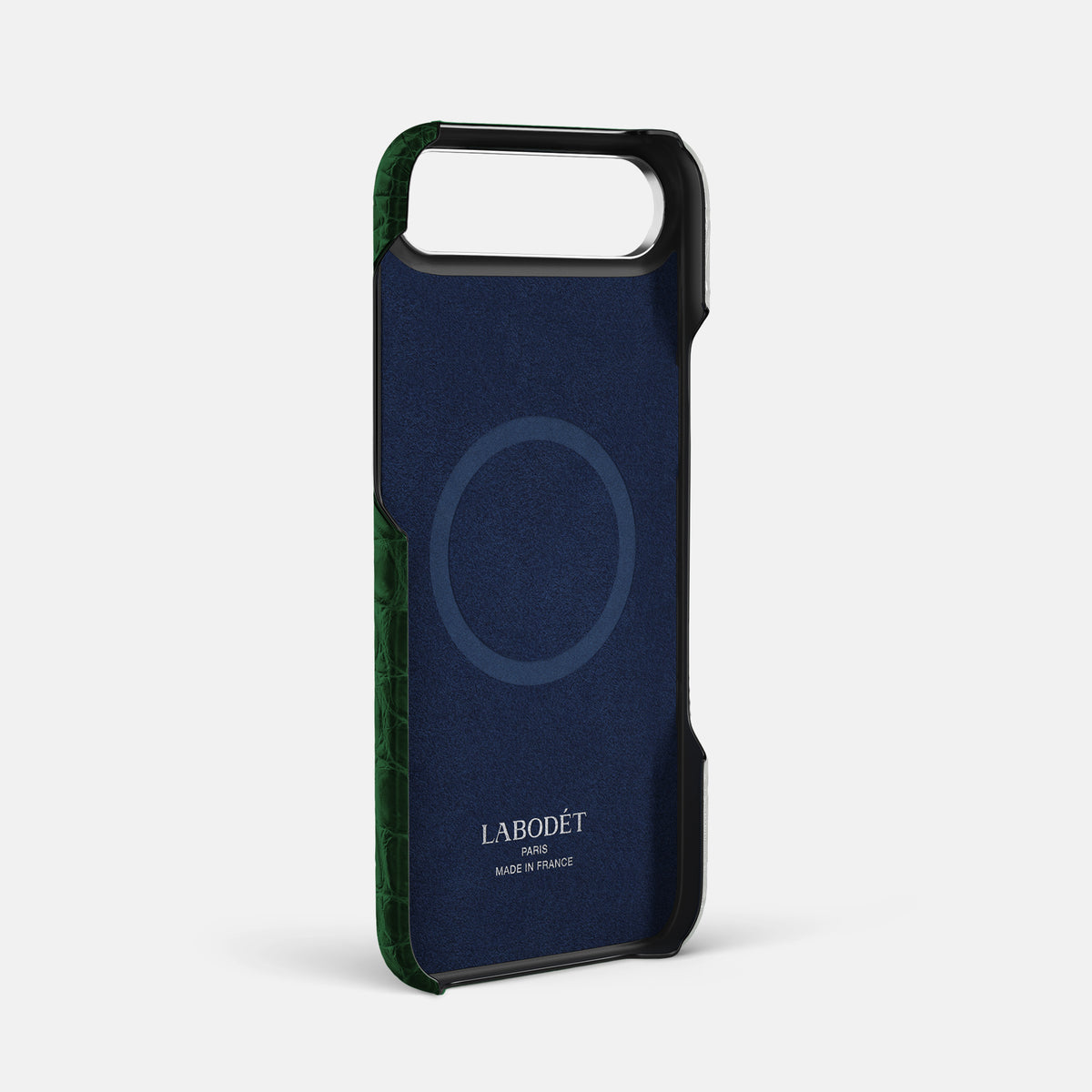 Center Handle For iPhone 17 Air In Himalayan Crocodile -4 | Green-Steel