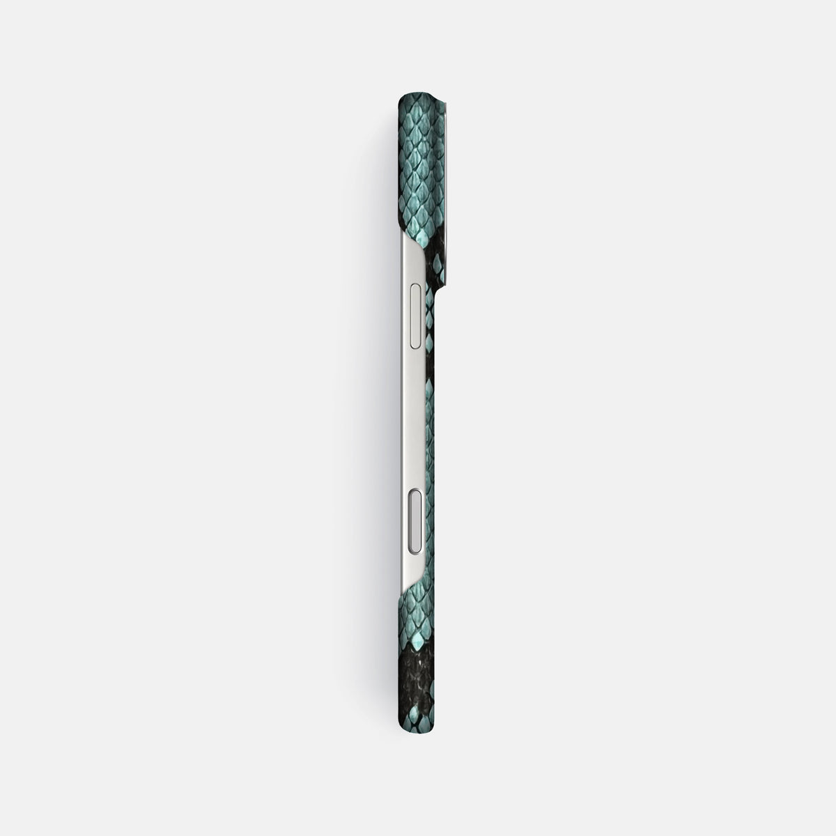 Classic Case For iPhone 17 Pro Max In Deluxe Python -3 | Blue-Lagoon-Steel