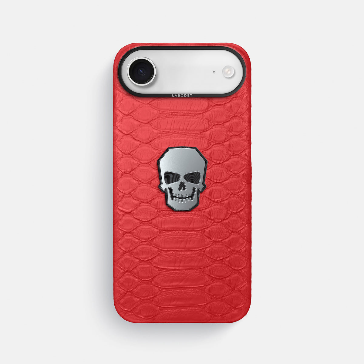 Classic Case With Titanium Skull For iPhone 17 Air In Python -1 | Red-Black