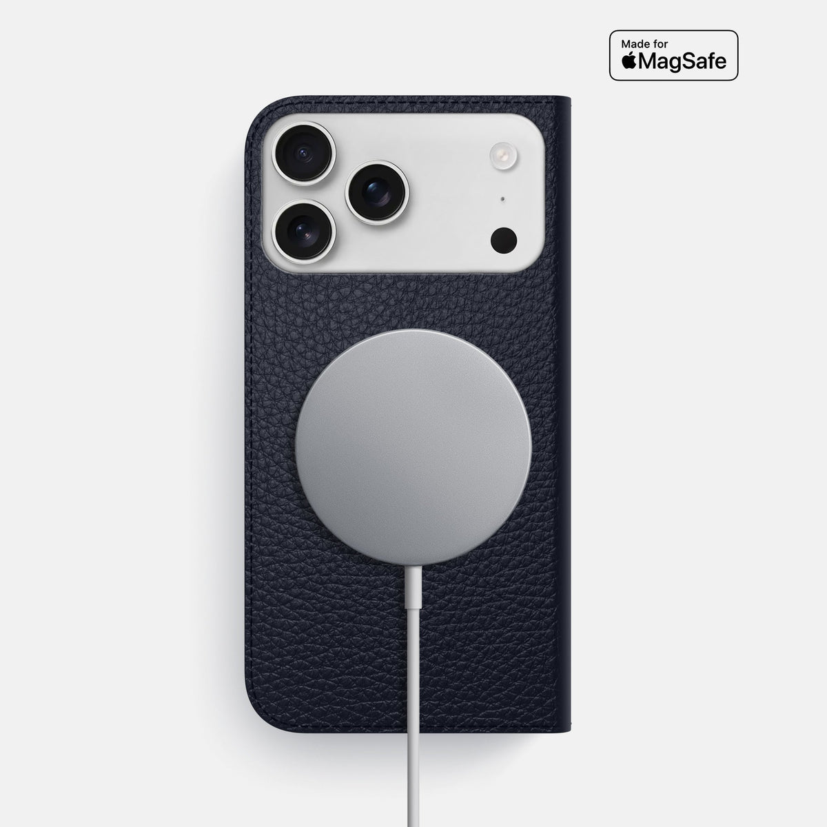 Folio Slim Case For iPhone 18 Pro Max In Calf -3 | Marine