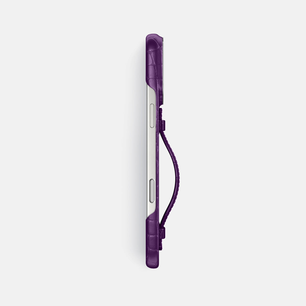 Center Handle For iPhone 17 Pro Max In Alligator -3 | Purple-Steel