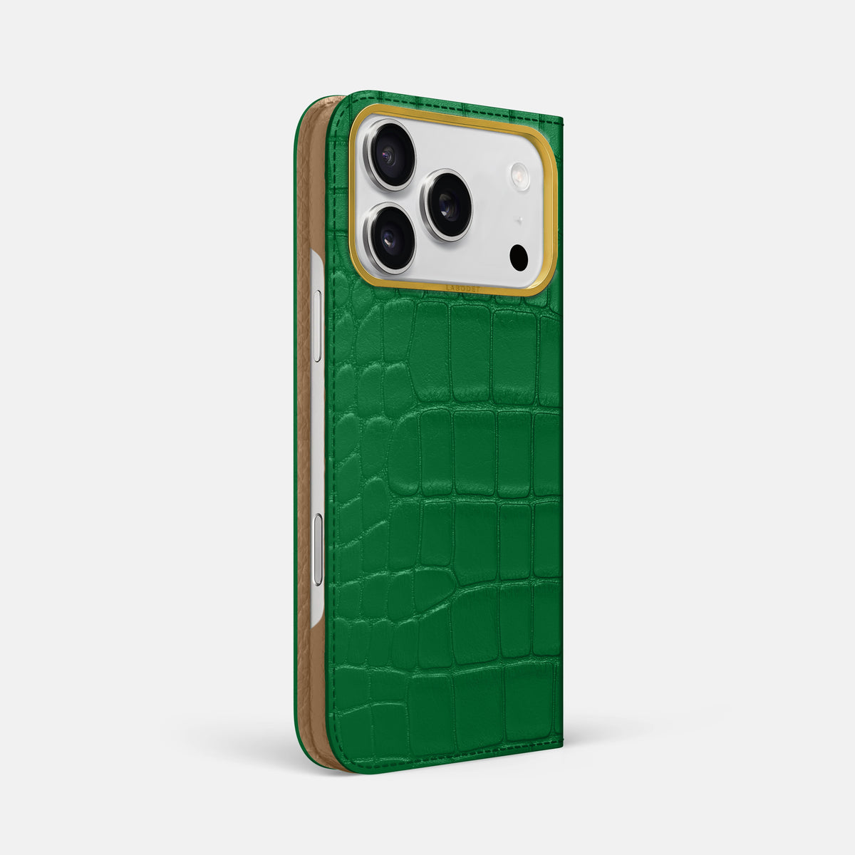 Folio Case For iPhone 17 Pro Max In Alligator -1 | Forest-Green-Gold