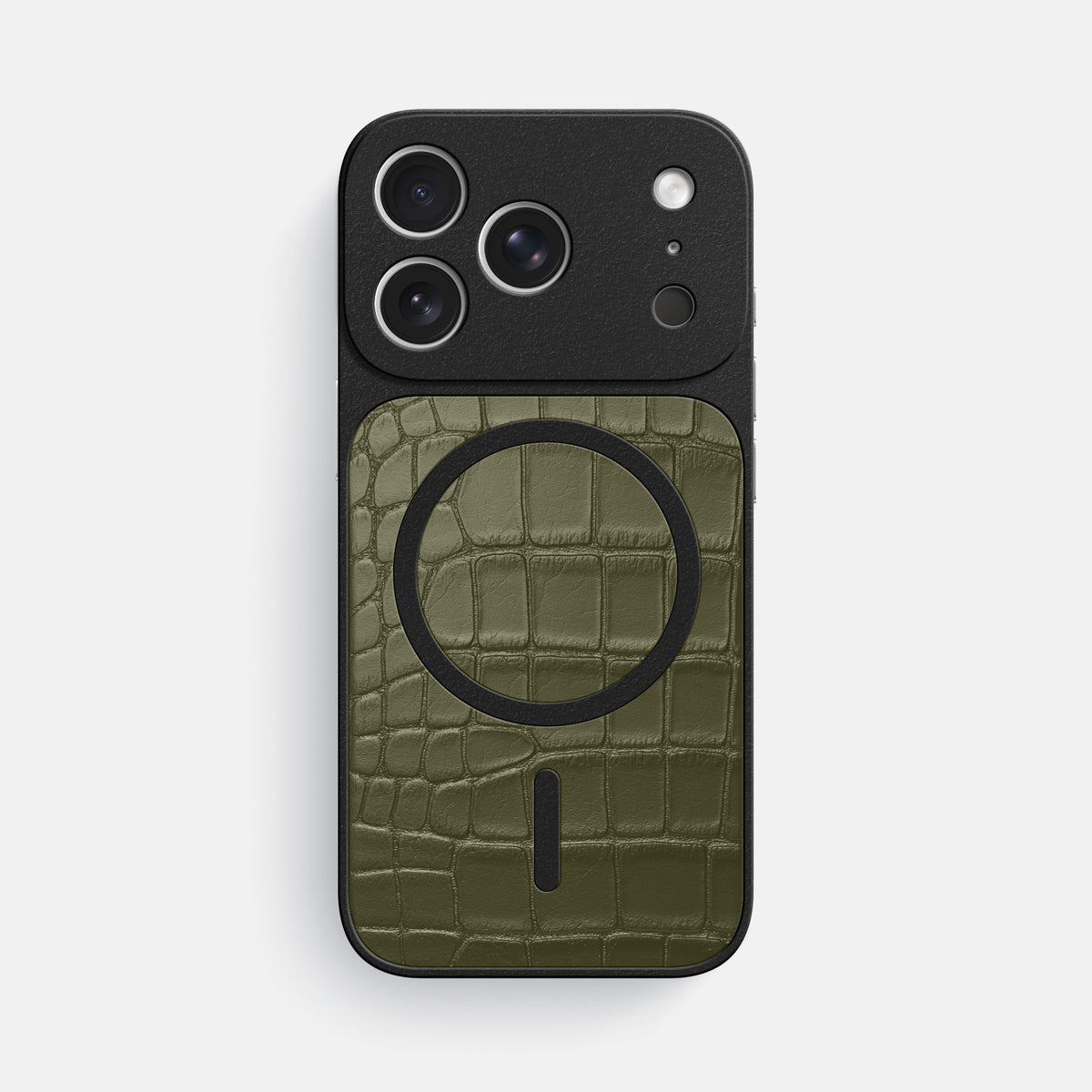 MagSafe Mask For iPhone 17 Pro Max In Alligator -3 | Kaki-Green